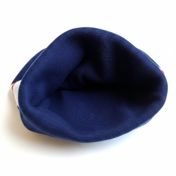 VINTAGE - Montreal Expos Knit Beanie • Winter Hat - Navy and Red - Picture 5 of 8
